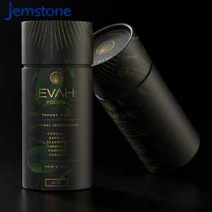 <b>Protein</b> Powder Kraft Cylinder Tube Capsule Recycled Supplement Collagen Cardboard Packaging for Food Paper Cans - Product Image 2