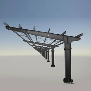 JCHX防水HDG+塗装炭素鋼ソーラーカーパーキングBIPV構造プレミアムPVマウントラック設置システム - Product Image 6