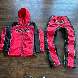Ensemble de survêtement décontracté d'hiver 2026 OEM personnalisé, coupe-vent vierge, en nylon épais 360 g/m², coupe-vent intégral pour homme avec capuche - Product Image 1