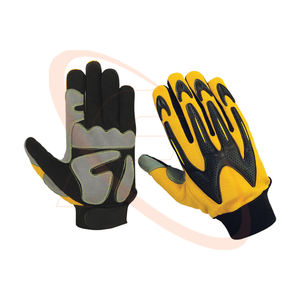 Gants de mécanicien de sécurité en cuir synthétique avec protection maximale Hot Selling Heavy Duty Back TPR Anti-Vibration guantes - Product Image 1