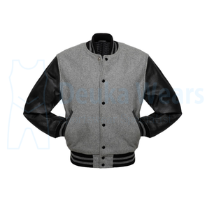Vêtements de sport brodés en chenille à prix de gros, style personnalisé, manches longues en cuir, vestes de style lettreman pour adultes - Product Image 4