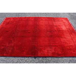 6.6x9.7 ft Vintage Turkish Rug, Large Rug, <b>Red</b> <b>Wool</b> Rug - Product Image 3