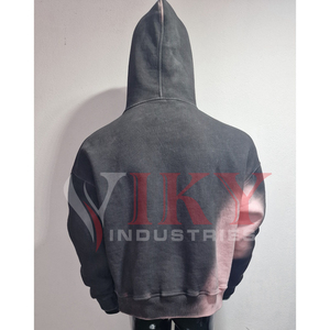 Men Acid Wash Pullover Hoodie Wholesale Best Supplier Customs logo Hot Sale Streetwear Custom Made Acid Wash Hoodie by Viky Ind - Product Image 4