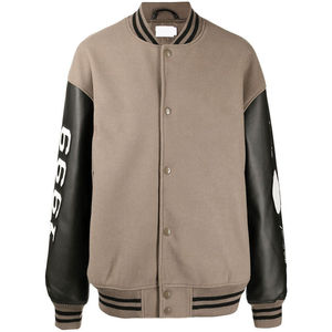 Custom Wool Varsity <b>Jacket</b> <b>for</b> <b>Men</b> High Street Style Letter Embroidered Patchwork Windproof University College Baseball <b>Jacket</b> - Product Image 4