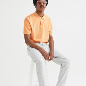 100% coton Hommes Polo T Shirt Tournent Vers Le Bas Manches Courtes Solide Couleur Casual Hommes Polo T Shirt - Product Image 1