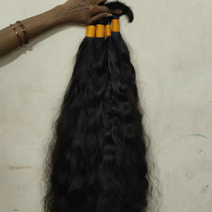 Venta al por mayor de pelo humano de alta calidad paquete a granel cutícula alineada sin procesar indio onda del cuerpo paquetes de tejido a granel - Product Image 1