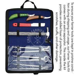 Kit de Herramientas de Herrador Premium, Cortador de Cascos, Pinza, Extractor de Clavos, Alicates, Cuchillo para Dedos, Cuchillo para Cascos con Hoja en D, Martillo, Set de Cuidado Equino - Product Image 4