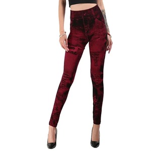 Jeans pour femmes Stretch Leggings mode Sexy mince Push Up dame Leggings de gymnastique casual Simple taille haute Streetwear Leggings - Product Image 3
