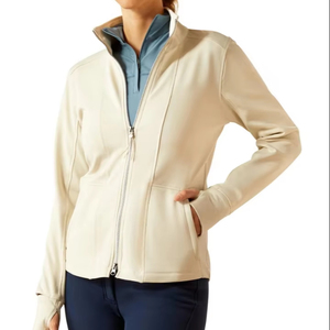 Suéteres de montar elegantes para mujer diseñados con suéteres de mujer ecuestres reforzados de material suave transpirable ajustados a medida - Product Image 1