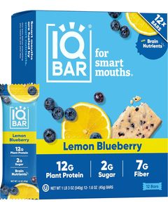 ไอคิวบาร์ คลีน แพลนท์ โปรตีนบาร์ - เลมอนบลูเบอร์รี่ - 12 ชิ้น - Product Image 6