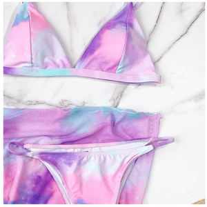 Ensembles de bikinis, maillots de bain, bikinis personnalisés avec logo, maillots de bain, impression par teinture, vente chaude, bikinis rembourrés push-up pour femmes, combinaisons 2 pièces - Product Image 3