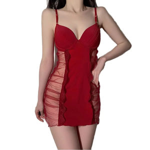 Trajes de fiesta con logotipo de diseño personalizado Malla sólida Sin mangas Trajes de malla de calidad premium para mujer - Product Image 5