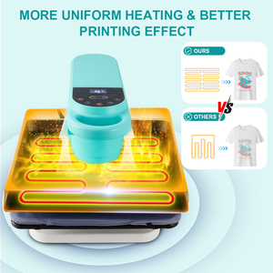 38x38cm điện duy nhất-trạm truyền nhiệt thăng hoa T-Shirt in ấn Máy ép nhiệt - Product Image 5