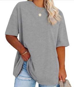 Vente chaude prix d'usine Europe Amérique grande taille T-shirts pour femmes ajoutez votre logo T-shirts pour femmes surdimensionnés en coton personnalisés - Product Image 5