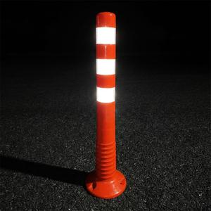 Poteau de délimitation routière flexible 75 x 8 cm en PVC, plastique, PU, HDPE, PC - Étanche IP68 pour la sécurité routière - Product Image 3