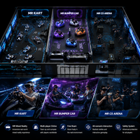 Aire de jeux interactive de voitures tamponneuses MR avec effets visuels de réalité augmentée pour usage intérieur, certifiée ISO9001, couleur personnalisée