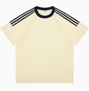 Camiseta holgada de algodón en blanco de alta calidad con hombros caídos, Camiseta con estampado de logotipo personalizado, ropa de calle, camiseta para hombre - Product Image 5