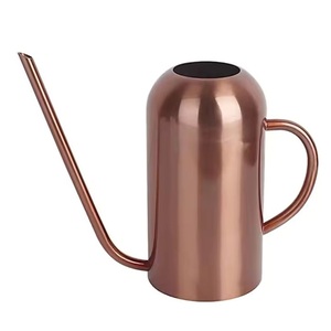 Regadera de Metal con acabado de cobre para interior y exterior, soporte decorativo para flores de mesa, suministros de jardín, lata de agua hecha a mano - Product Image 6