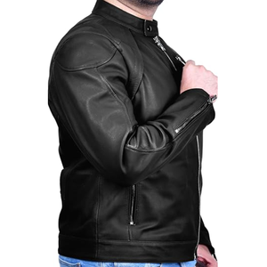 Esprit-Chaqueta de cuero para hombre, chaqueta ajustada transpirable con viscos, forro y cierre de cremallera, venta al por mayor, moda de invierno, piel auténtica - Product Image 1