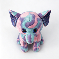 Peluche d'éléphant unique, éléphant en peluche, peluche aux grands yeux, peluche tourbillonnante, peluche colorée, jouet en peluche animal