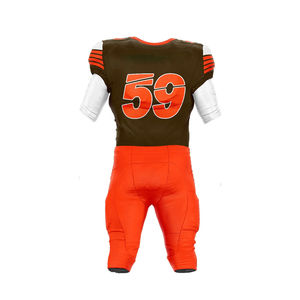 Your Own Custom Made Short Sleeve American Football Kit Jersey Pants 100% Polyester Breathable Quick Dry Anti-Bacterial OEM - Product Image 2