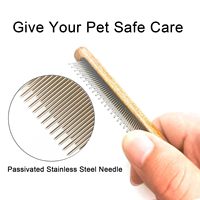 Peigne pour animaux de compagnie en bois Portable facile à utiliser pour l'épilation des chats élimination des nœuds beauté propre peigne à puces peigne à puces pour chien fournitures pour animaux de compagnie