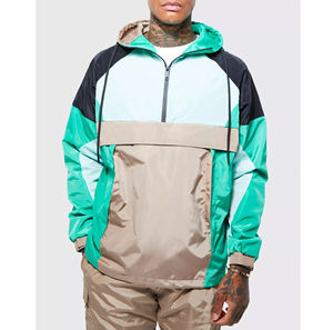 Chaqueta Cortavientos Ligera con Capucha para Hombre, Corte Holgado, Logotipo Frontal, Material de Nailon, para Uso en Exteriores - Product Image 6