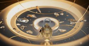 Brass <b>Padlock</b> - Lock with Keys - Working Functional - Brass Made Buddha <b>Padlock</b> Golden - Product Image 4