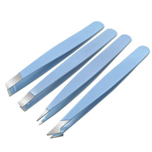 Ensemble de pinces à épiler professionnelles en acier inoxydable à pointe inclinée et pointue, réutilisables et durables, de luxe - Product Image 3