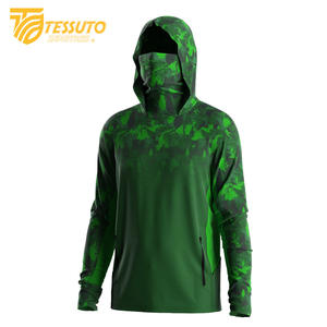 Camiseta de Pesca Unisex de Secado Rápido, Transpirable, de Manga Larga, Diseño Personalizado, Camuflaje, Sudadera con Capucha, UPF 50, 100% Poliéster - Product Image 3