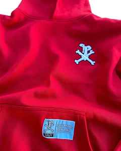 100% Cotton Oversized Pullover Hoodie with Hanging Shoulders, Heavyweight Fluffy Printed Full Zipper basics cotton blended - Product Image 2