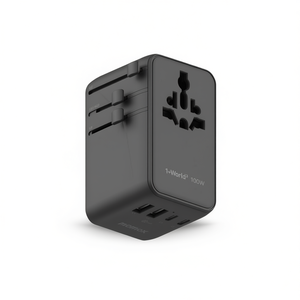 Chargeur de voyage AC GaN MOMAX UA23 100W 2-4 ports noir avec un design élégant pour des aventures de voyage pratiques - Product Image 2