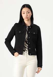 Haute qualité nouvelle veste en jean pour femmes noires lavées poches poitrine et fermeture à boutons conçus pour les femmes pour toutes les saisons confort - Product Image 3