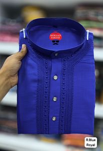 Conjunto de pijama <span class=keywords><strong>Kurta</strong></span> para homens, roupa de casamento e função de festival, estilo indiano e paquistanês, bordado de trabalho