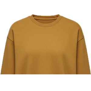 Sweat-shirt d'hiver surdimensionné à col rond pour femme, personnalisé, écologique, coupe-vent, respirant - Polyester/coton polaire 340g tricoté marron - Product Image 4