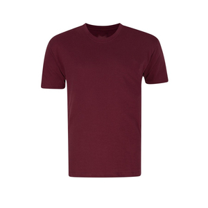 Camisetas de punto de manga corta con cuello redondo color Burdeos de la mejor calidad, tallas grandes con diseño personalizado para hombres directamente desde Bangladesh - Product Image 4