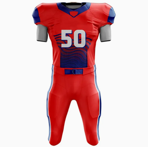 ชุดเครื่องแบบเสื้อเจอร์ซีย์อเมริกันฟุตบอลชุดเสื้อผ้าสำหรับผู้ใหญ่ทำจากโพลีเอสเตอร์แนววินเทจ - Product Image 2