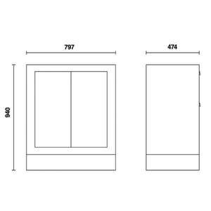 Módulo fijo BETA de dos puertas para combinación de gabinetes de herramientas de equipos de taller - Product Image 2