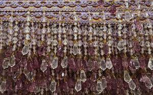 Braided Hanging Beads, Color lilac Tassel Trim <b>Fringe</b> Fabric Ribbon Trimming Handwork - Product Image 3