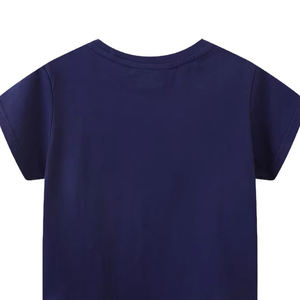 เสื้อยืดคอกลมสำหรับเด็กผู้ชายเสื้อยืดผ้าฝ้ายถักลายสำหรับ100% สำหรับเด็ก - Product Image 5