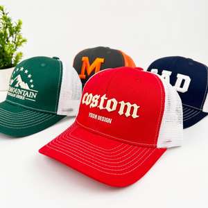 Gorra de béisbol clásica de malla con logotipo bordado de algodón de 6 paneles de alta calidad, gorra trucker lisa, suministro de gorras. - Product Image 4