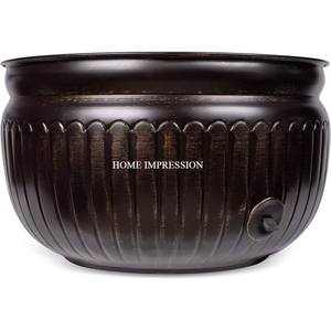 Maceta Decorativa de Jardín de Aluminio con Recubrimiento en Polvo, Diseño Martillado, Elegante Recipiente para Regar, para Uso en Interiores y Exteriores, Estilo Rústico, para Plantas y Flores - Product Image 2