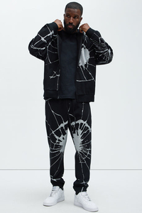 Survêtements de jogging Logo personnalisé Conception quantité minimale de commande bas Vente en gros Prix bon marché Sweat à capuche zippé en molleton 100% coton avec pantalon évasé - Product Image 6