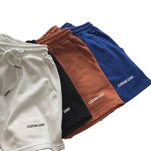 Pantalones Cortos Deportivos Unisex de Algodón Sólido con Logotipo Personalizado, Cierre con Cordón Antiarrugas para Gimnasio, Fitness y Running, 100% Algodón - Product Image 1