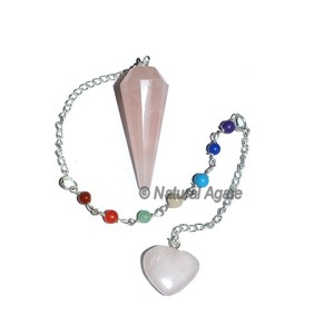 Achetez des produits de méditation et de thérapie de guérison personnalisés, pierres de chakra en bois de rose, pierres de chakra taillées à la main avec des pendules de chaîne de chakra - Product Image 3