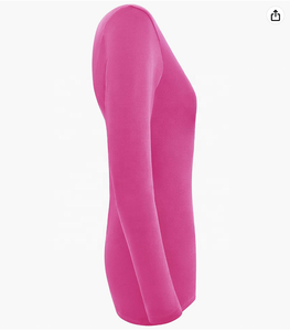 T-shirts unis à manches courtes écologiques en mousseline de soie pour femmes, coupe ajustée, motif géométrique - Product Image 3