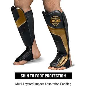Protège-tibia réglable de la meilleure qualité pour hommes femmes logo personnalisé conception OEM MMA Kickboxing gants formation Balance X boxe - Product Image 3