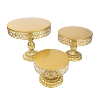 Support à gâteau de qualité supérieure en métal doré forgé, personnalisable, marque ALAM, décoration de mariage et d'anniversaire