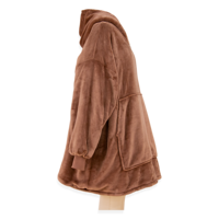 Manta con Capucha Cálida y Usable, Forro de Sherpa, Ropa de Estar Acogedora para Adultos y Niños, Suministro Directo de Fábrica de Ropa de Camboya