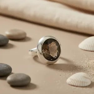 แหวนทอง 14k ประดับโทแพซสไตล์โบโฮ ทำมือ - Product Image 1